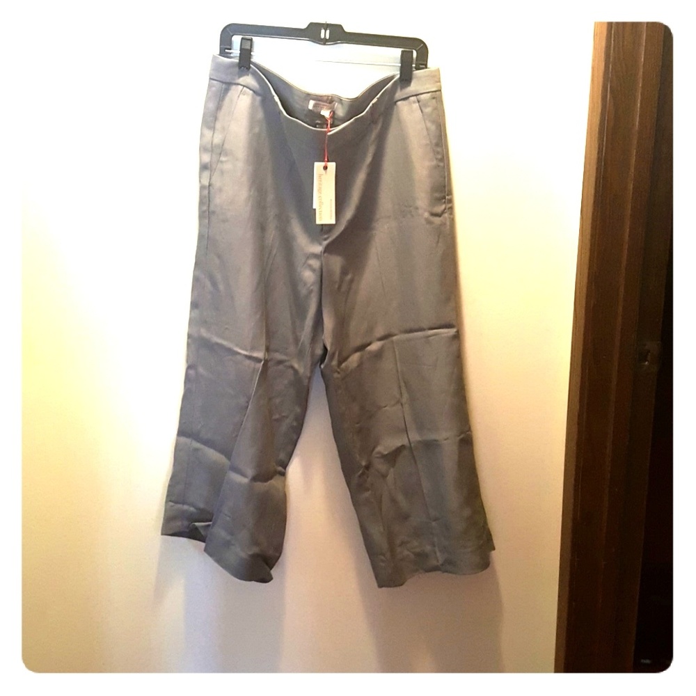 Banana Republic cropped lined linen pants